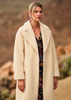 Longline Borg Teddy Coat, Stone, large