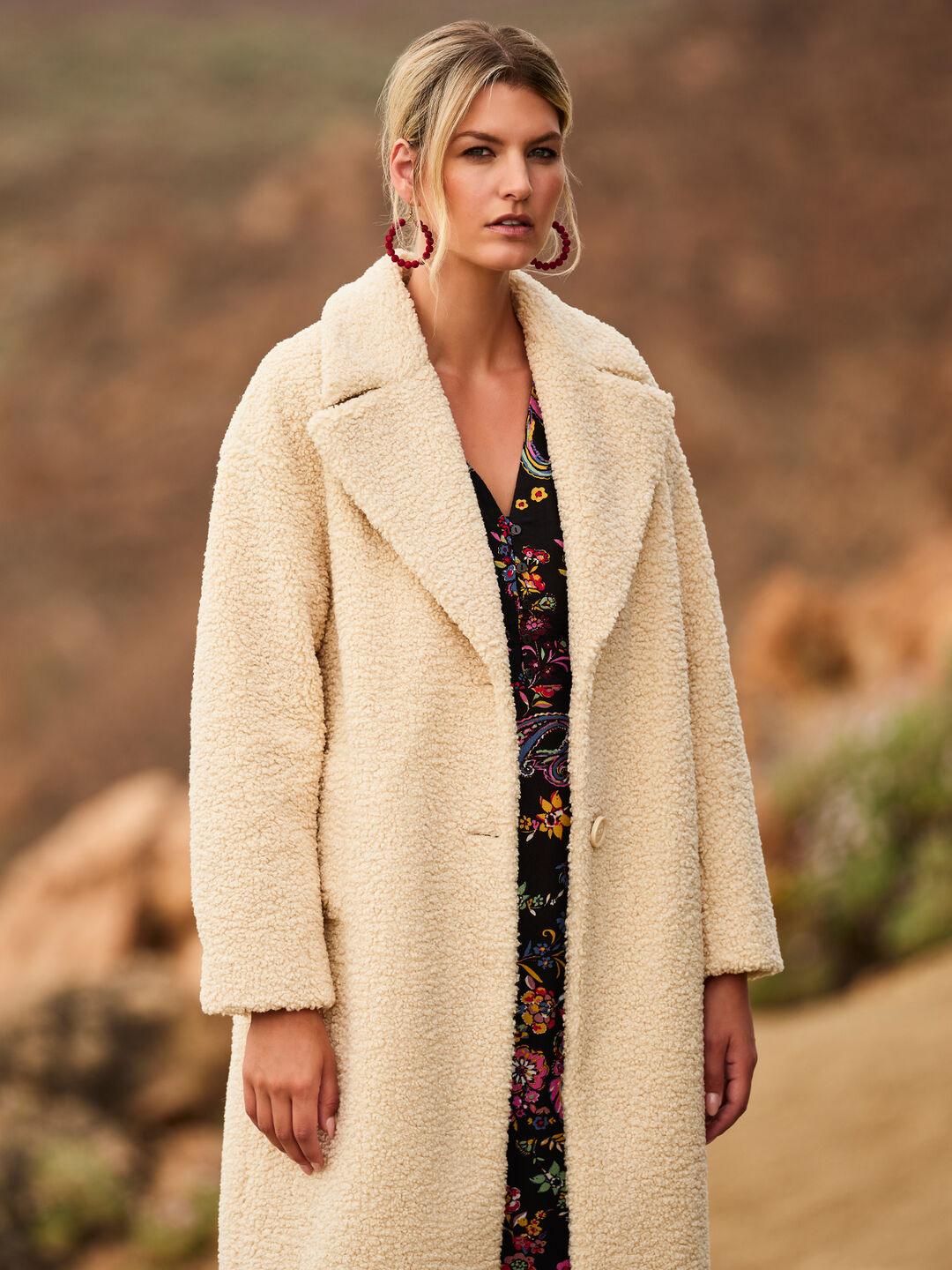 Image of Longline Borg Teddy Coat