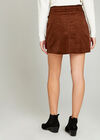 Zip Through Corduroy Skirt, Rust, large