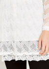 Cream Lace Trim Tunic Top, Cream, large