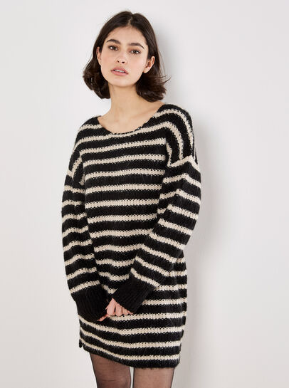 Oversized Stripe Jumper Mini Dress