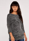 Lurex Swirls Top, Light Grey / Silver, large