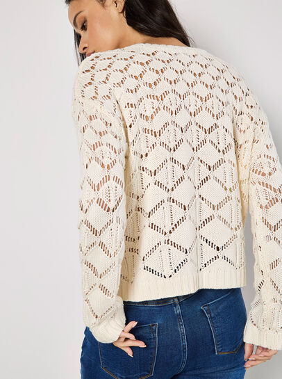 Diamond Pointelle Boxy Jumper