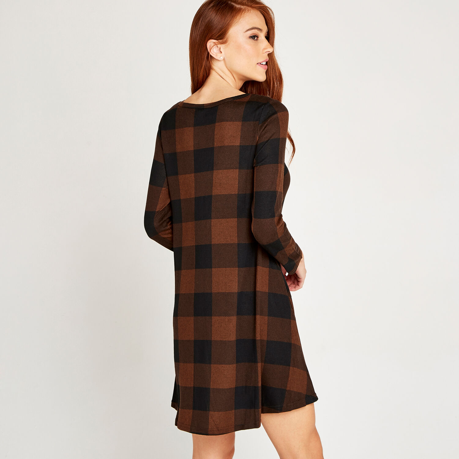 Long sleeve swing sale dress with pockets