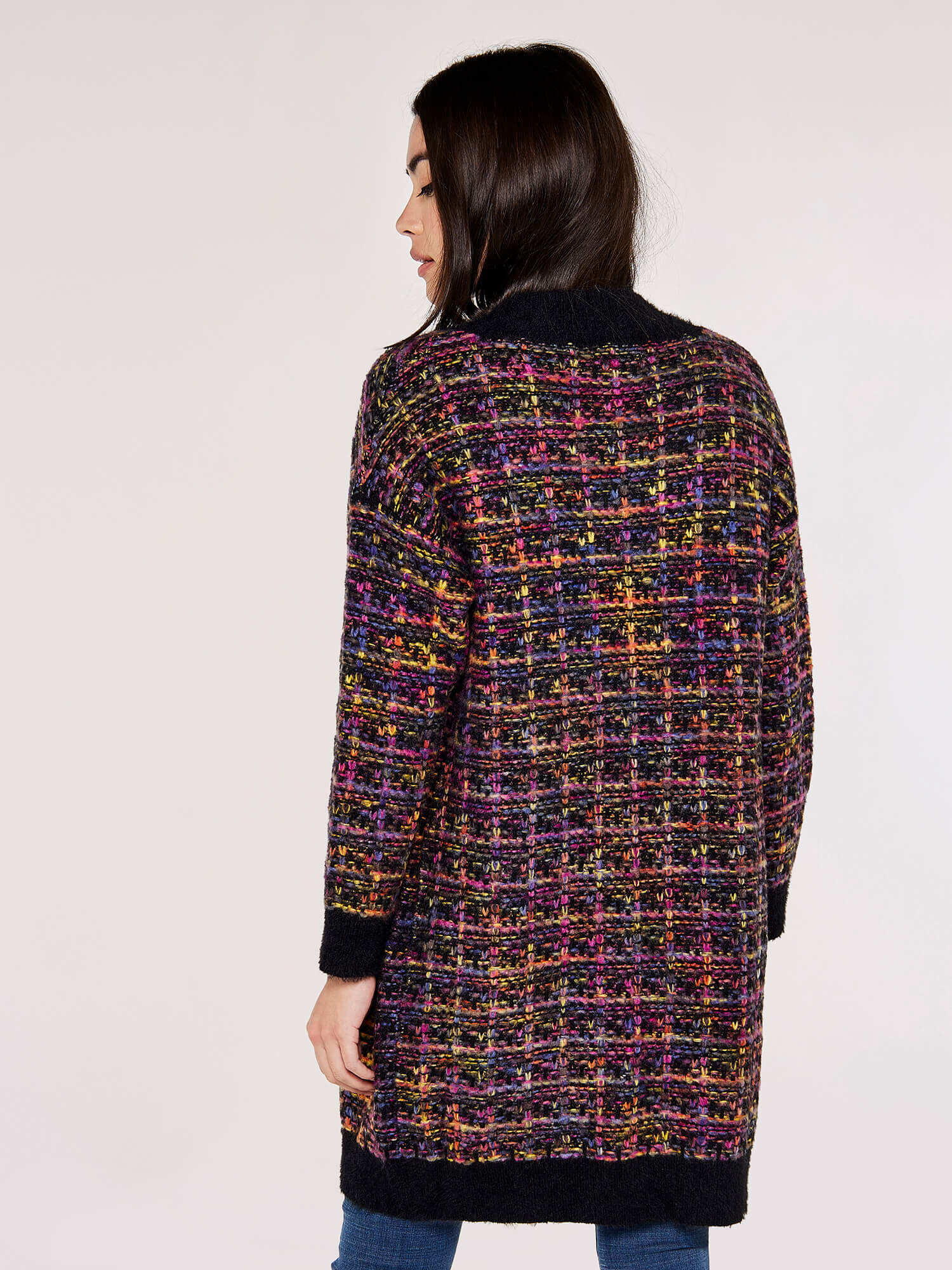Crosshatch Multicolour Cardigan Apricot Clothing
