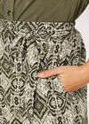 Ikat tile culotte, Khaki, large
