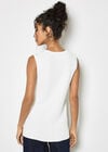 Ribbed Knit Waistcoat, Cream, large