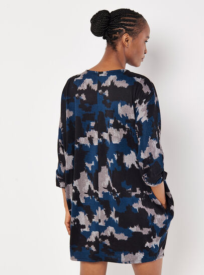 Paint Splash Jersey Knit Mini Dress
