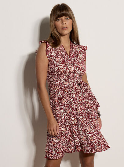 Ditsy Ruffle Mini Dress