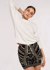 Sequin Mini Skirt, Black, large