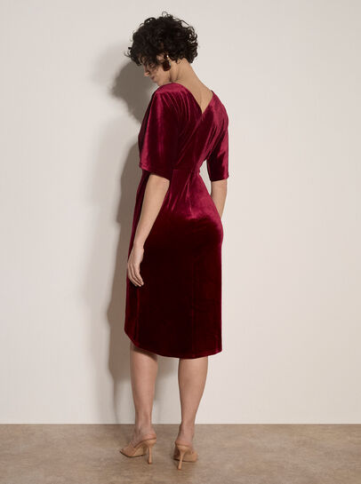 Velvet Wrap Mini Dress