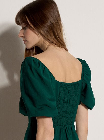 Fit And Flare Smocked Mini Dress