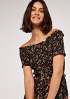 Wildflower Bardot Dress, Black, large