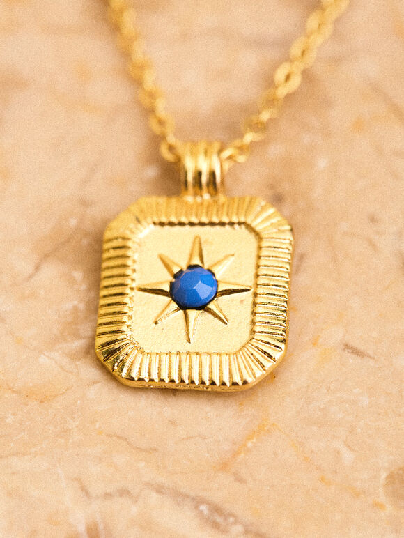 24K Gold Plated Locket Necklace, Gold, large