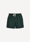 Waffle Knit Cotton Mini Shorts, Green, large