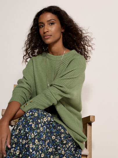 Chevron Knit Batwing Jumper