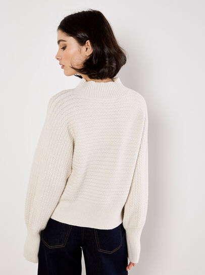 Twisted Cable Knit Batwing Jumper