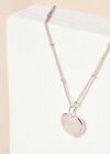 Silver Heart Gold Necklace, Pink, large