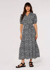Vintage Floral Maxi Dress, Black, large