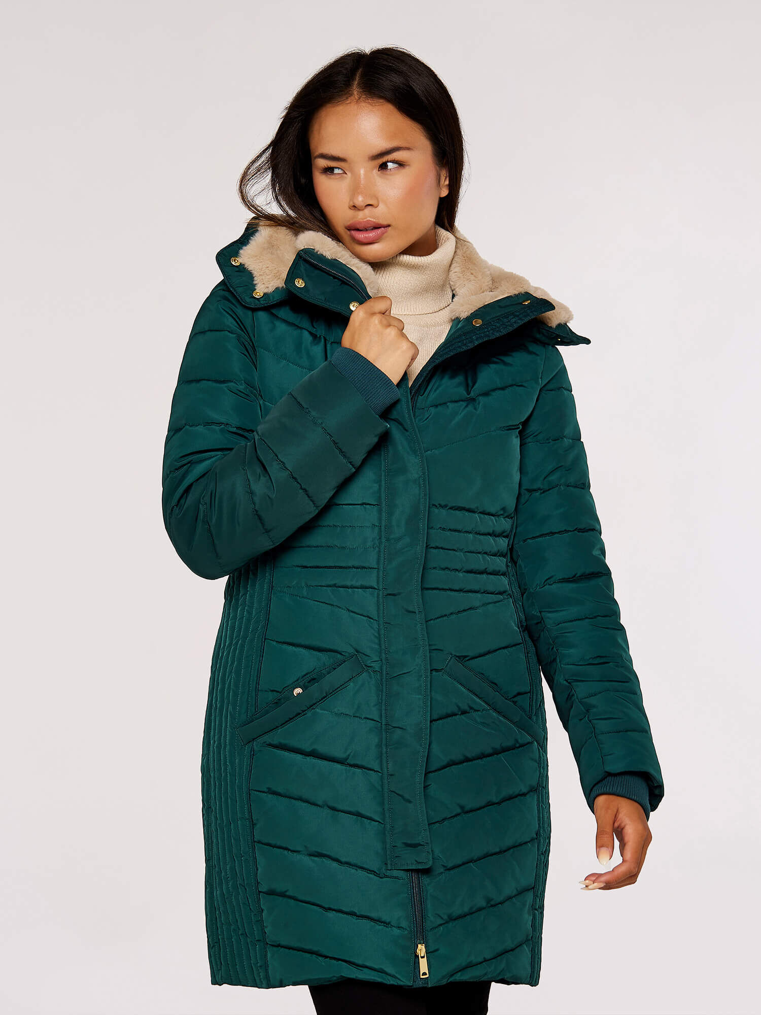 Teal new arrivals padded coat