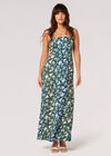 Floral Rose Ombre Camisole Maxi Dress, Green, large