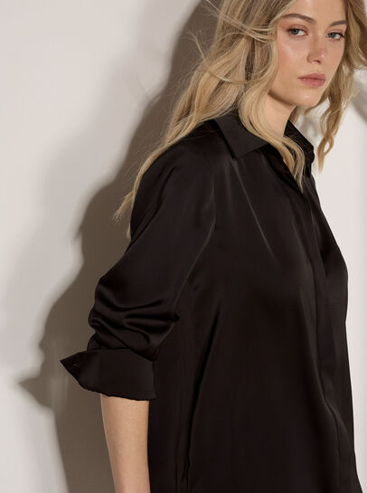 Oversized Satin Shirt