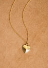 24K Gold Plated Heart Locket Necklace, Gold, large