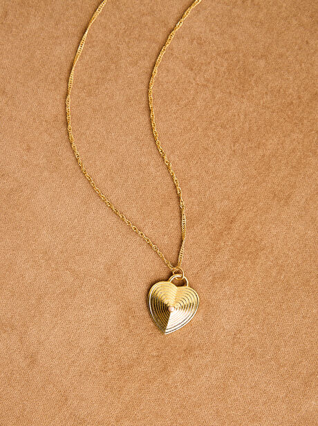 24K Gold Plated Heart Locket Necklace