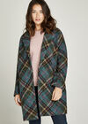 Teal Plaid Coat, Teal, large