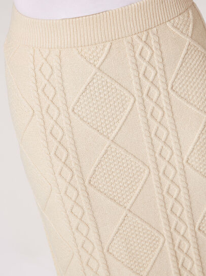 Aran Cable Knitted Midi Skirt