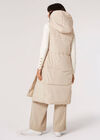 Longline Puffer Gilet, Stone, large