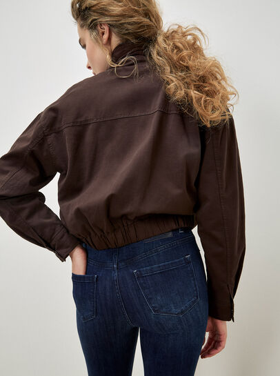 Lightweight Denim Bomber Jacket