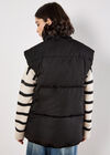 Reversible Oversized Puffer Gilet, Black, large