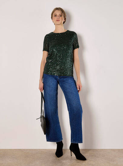 Sequin Embellished T-Shirt