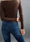 Lulu Scarf Belt Flare Jeans, Blue, large