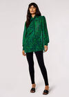 Painterly Marble Tie Neck Blouse, Green, large