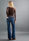 Lulu Scarf Belt Flare Jeans, Blue, large