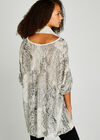  Snakeskin Sequin Top, Stone, large