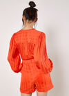 Self Stripe Shorts, Orange, large