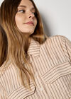Pinstripe Boxy Shirt, Stone, large