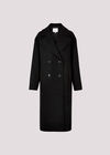 Oversized Tailored Boyfriend Coat, Black, large