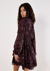 Batik Paisley Mini Dress, Burgundy, large