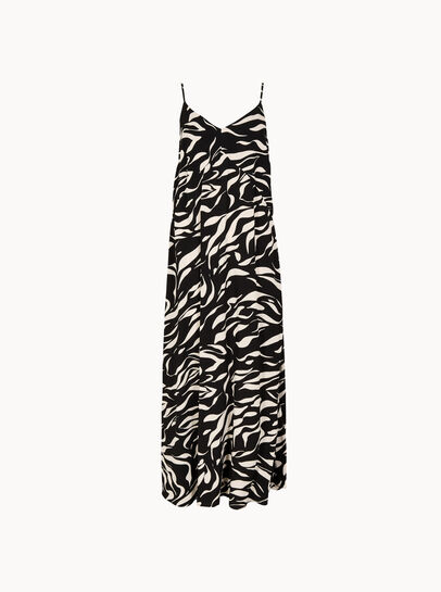 Animal Print Trapeze Cami Maxi Dress