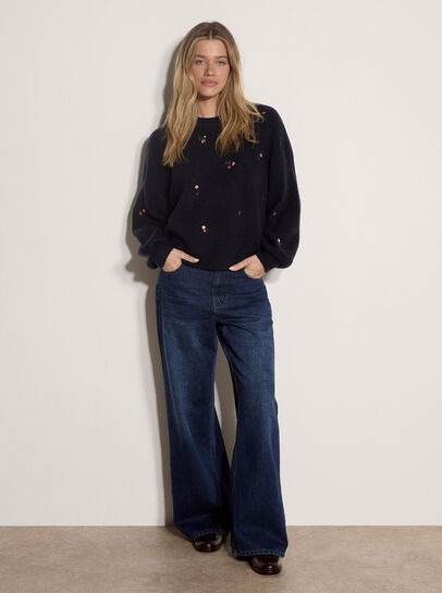 Floral Embroidered Jumper
