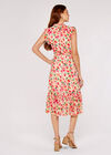 Brushstroke Bloom  Midi Dress, Cream, large
