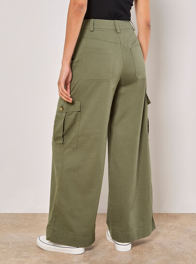 Wide Leg Chino Trousers
