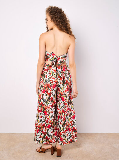 Floral Ikat Palazzo Jumpsuit
