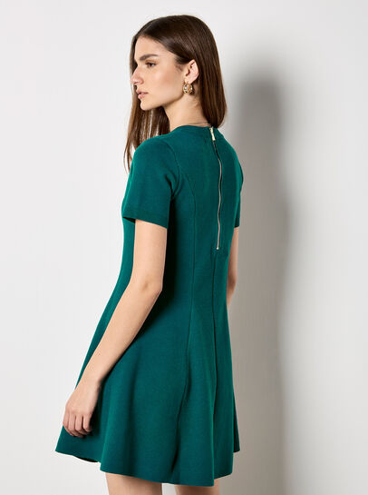 Panel Knitted A-Line Mini Dress