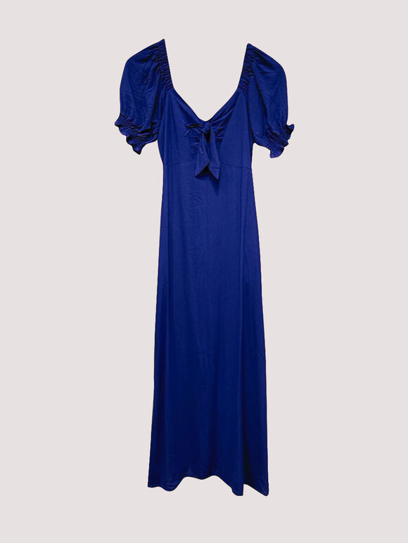 Tie Detail Midi Dress, Blue, large