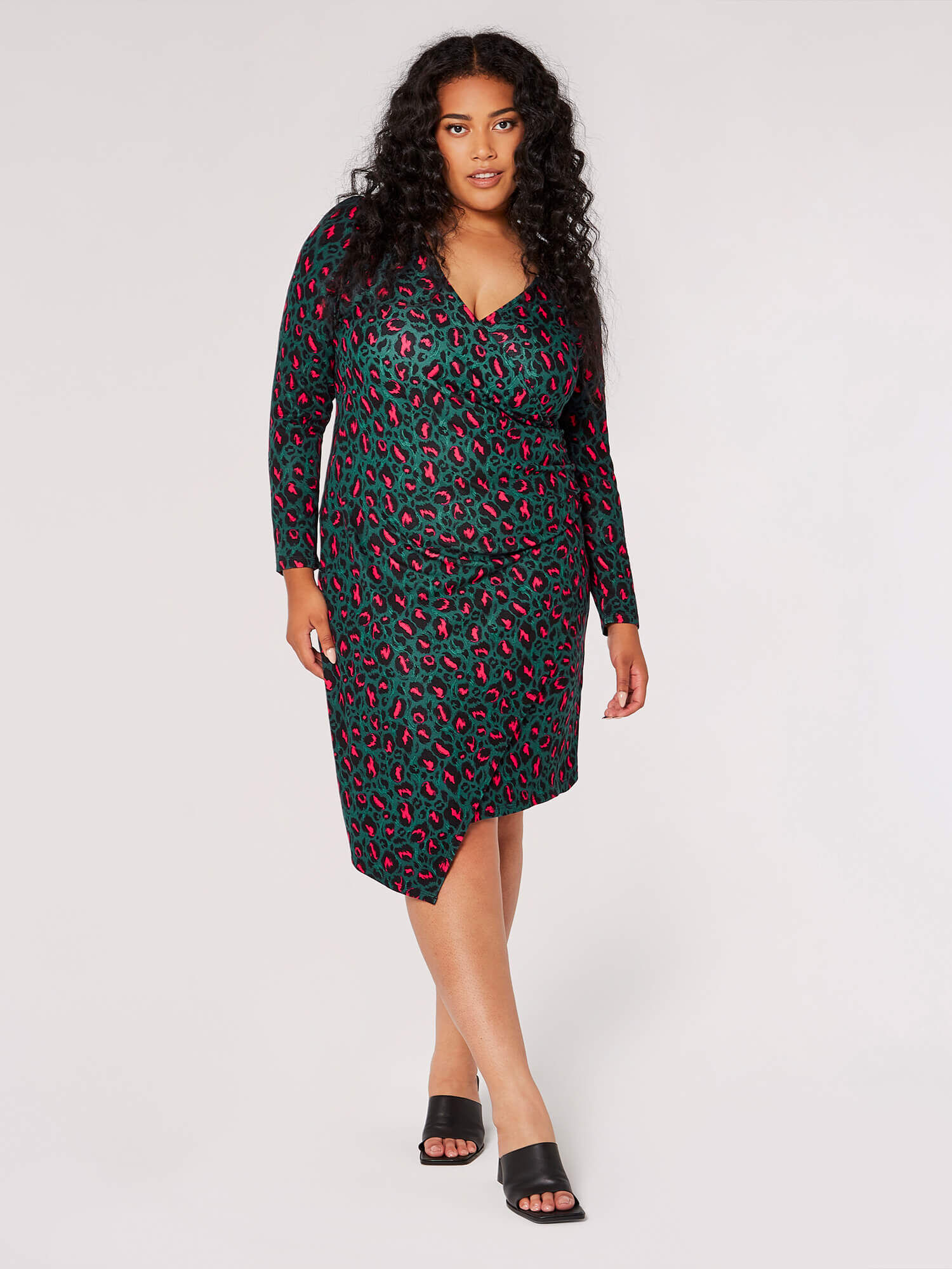 Plus size wrap mini dress hot sale